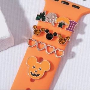 Disney Mickey Mouse iWatch and Magic Band charms. 4 silver watch band ch…